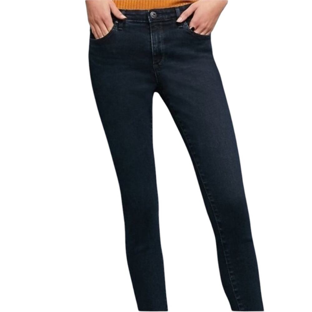 Anthro AG Adriano Goldschmied Abbey Ankle Skinny Jeans sz 26 Dark Wash Mid Rise